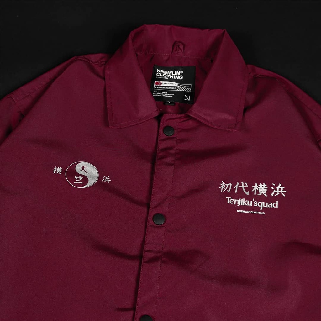 Kremlin Coach Jacket Red Maroon - Tenjiku-6