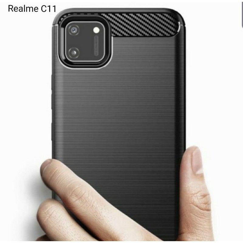 Softcase Slim Fit Carbon Realme C11 - UA