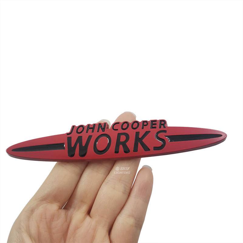 1pc Stiker Emblem Logo John Cooper Works Bahan Metal Untuk Mobil Mini Cooper