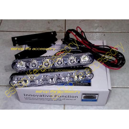 aksesoris Lampu LED DRL FORTUNER mobil waterproof anti air depan sport