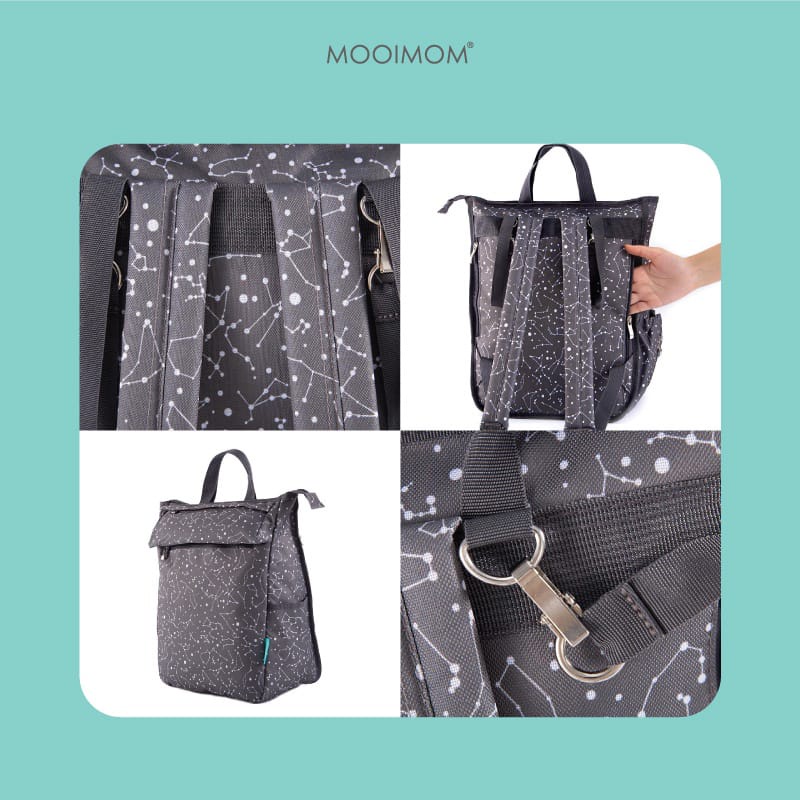 MOOIMOM STARLET DIAPER BAG (TAS TRAVELING BAYI) TAS PERLENGKAPAN BAYI DIAPER BAG