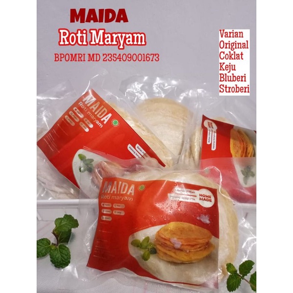

Roti Maryam Maida 5pcs per pack enak lembut berlapis tanpa pengawet perasa pewarna sudah memiliki izin MD BPOM dan Halal MUI