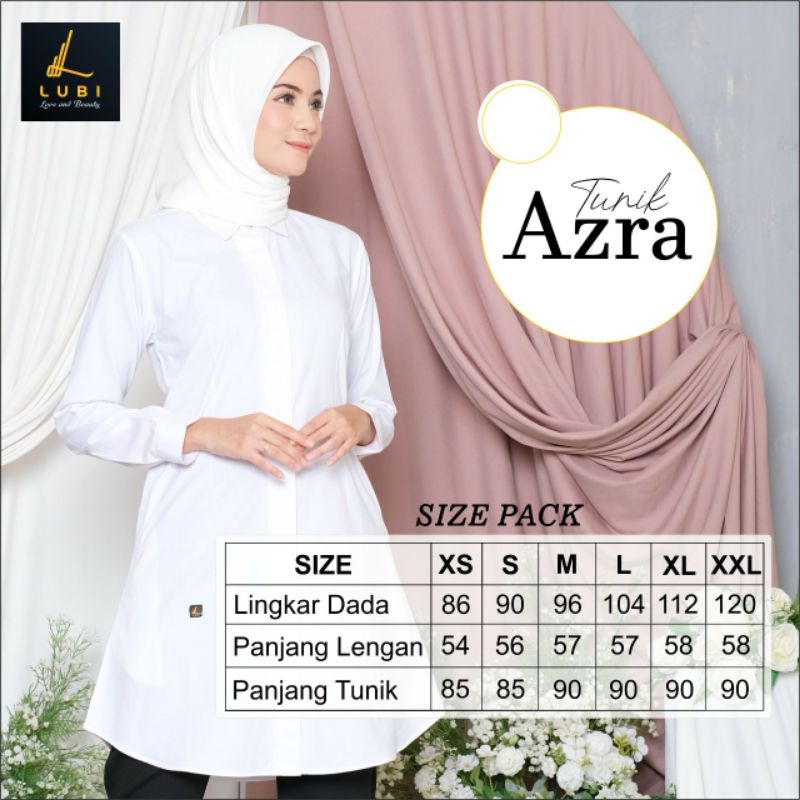 ATASAN PUTIH TUNIK AZRA • KEMEJA PUTIH ASNA || ORIGINAL LUBI