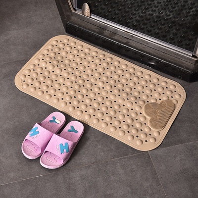 Bathroom Mat PVC Keset Kamar Mandi Anti Slip Persegi Panjang Gosok Kaki With Suction Cup