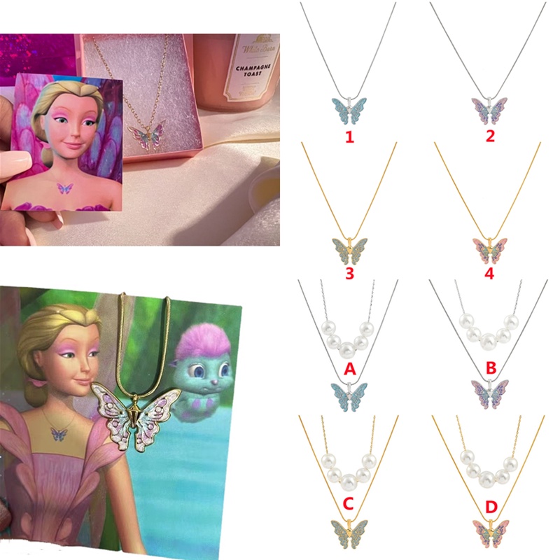 Kalung Liontin Butterfly Lapis Emas 18K Untuk Wanita