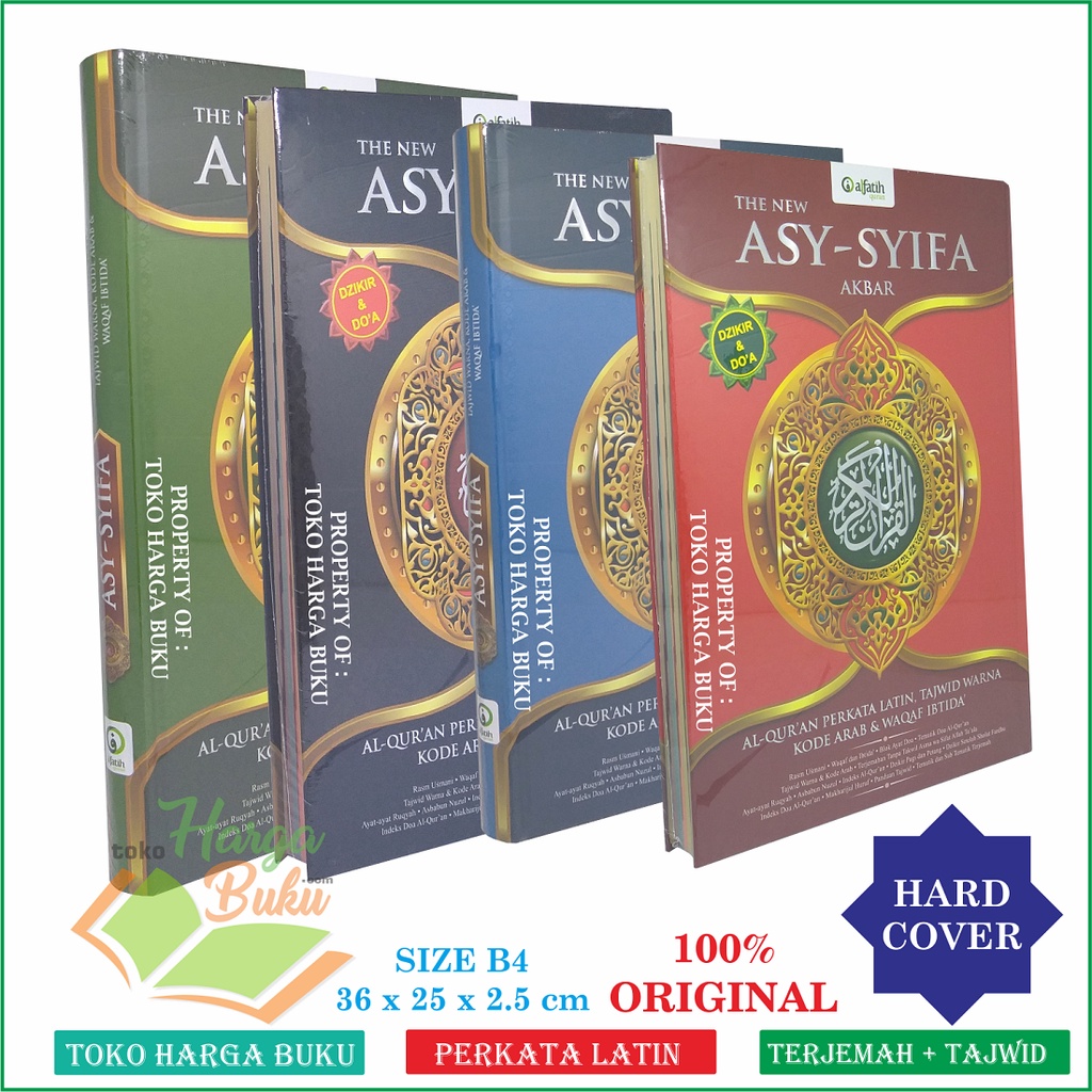 Foto Al-Quran Asy-Syifa AKBAR B4 Al Qur'an Jumbo Terjemah Perkata Latin Tajwid Waqof Ibtida Penerbit Alfatih Quran