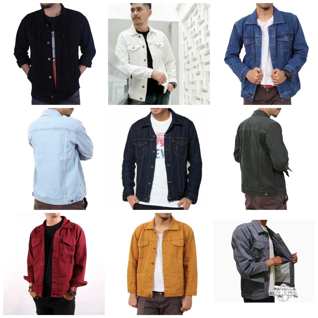 jaket jeans pria jaket levis jaket denim ukuran M,L,XL,XXL,XXXL,