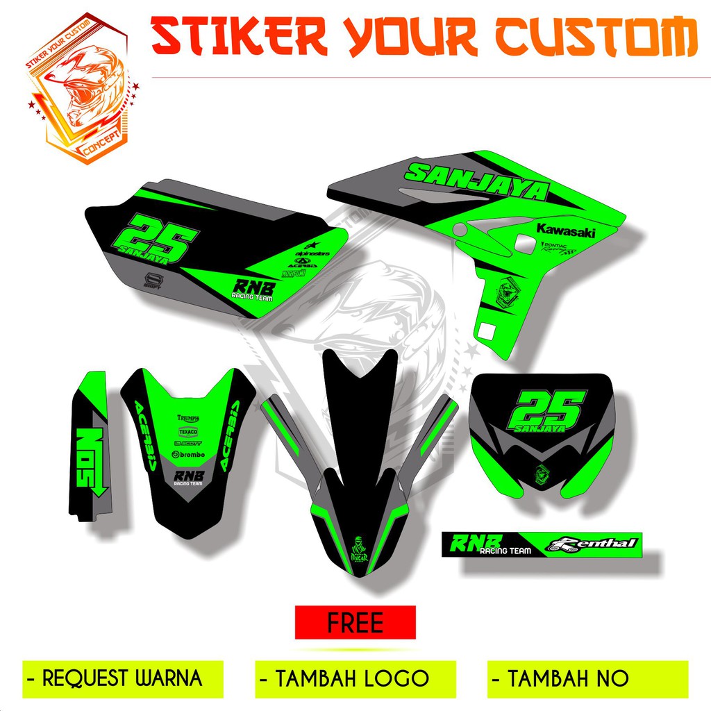 decal yz 250 custom - sticker aksesoris motor