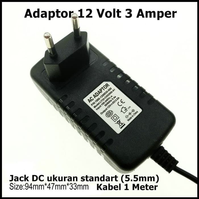 Adaptor CCTV LED Power Strip DC 12V 3A 12 Volt 3 Amper