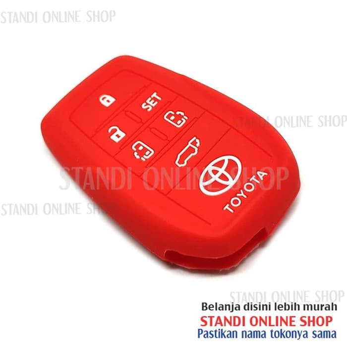 Kondom Kunci Silikon Remote Keyshirt Toyota All New Alphard Vellfire 6 Tombol