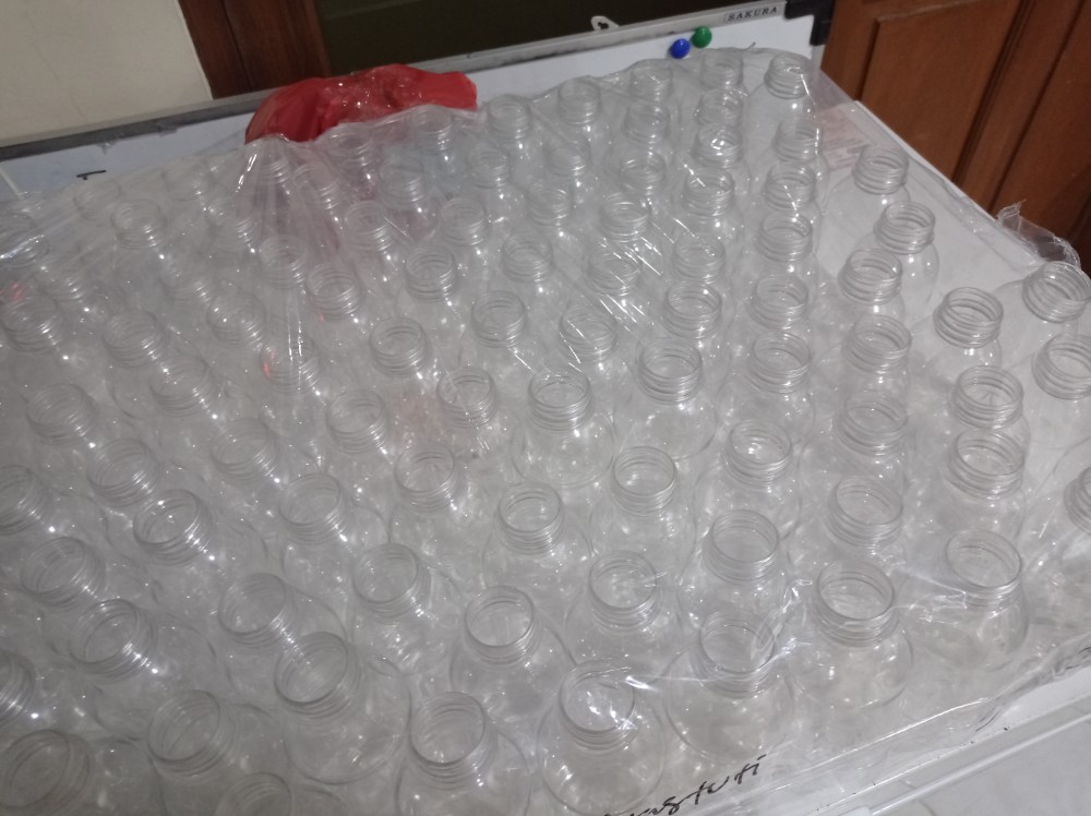 ( 100 Pcs Botol Cabe 200 Ml Sn Hitam Botol Plastik 200 Ml / Botol Murah