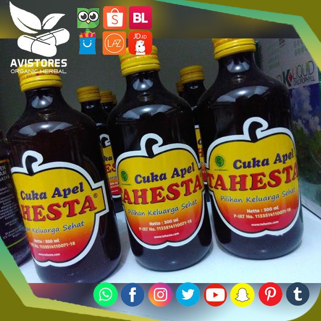 Cuka Apel Tahesta Atasi Kolestrol Asam Urat Stamina 320ml Indonesia