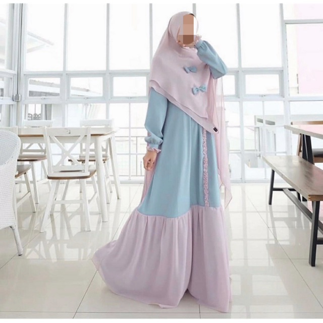 Dress Faria Syari Set Ori Glz