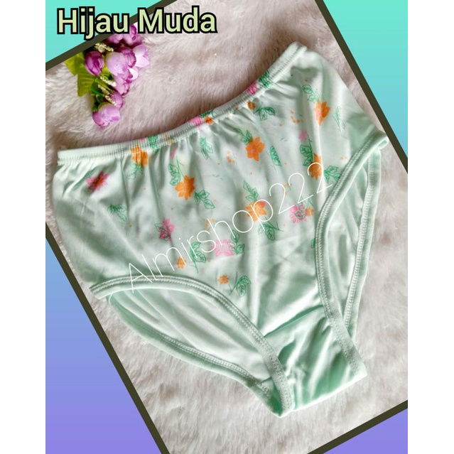 6Pcs CELANA DALAM JUMBO WANITA BUNGA/CD WANITA JUMBO KATUN