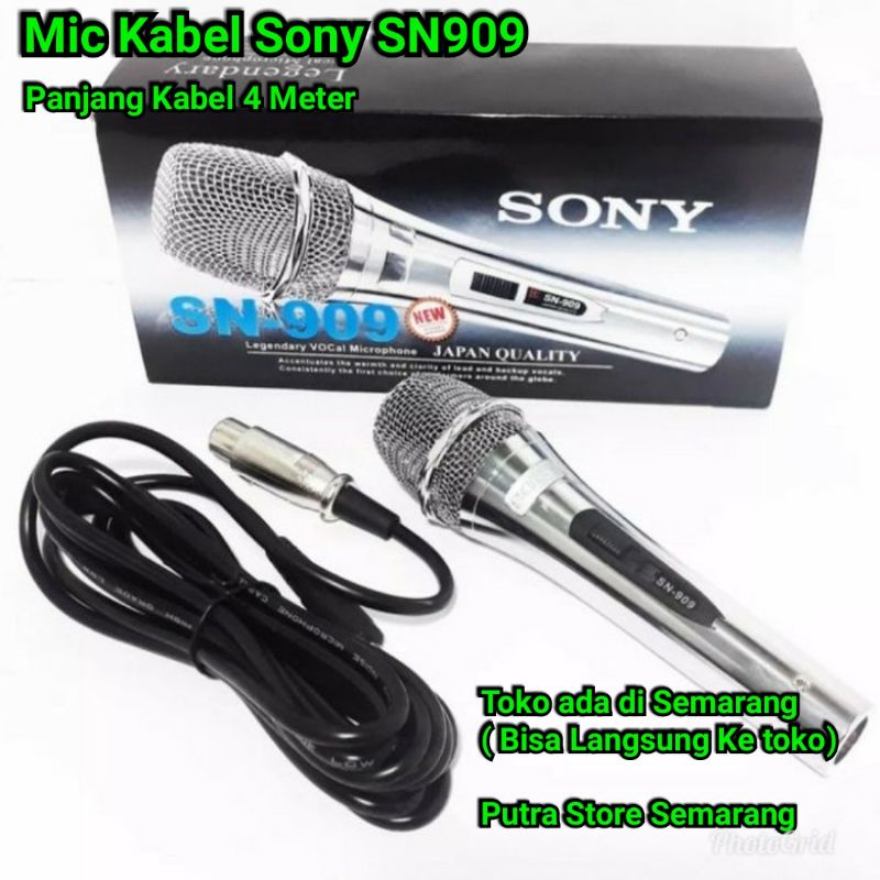 Mic sony SN909 Kabel Mic Kabel sony panjang kabel 4 meter Microphone