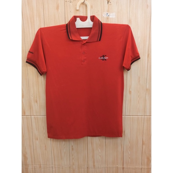 kaos kerah pria / atasan kra merah / kaos polo