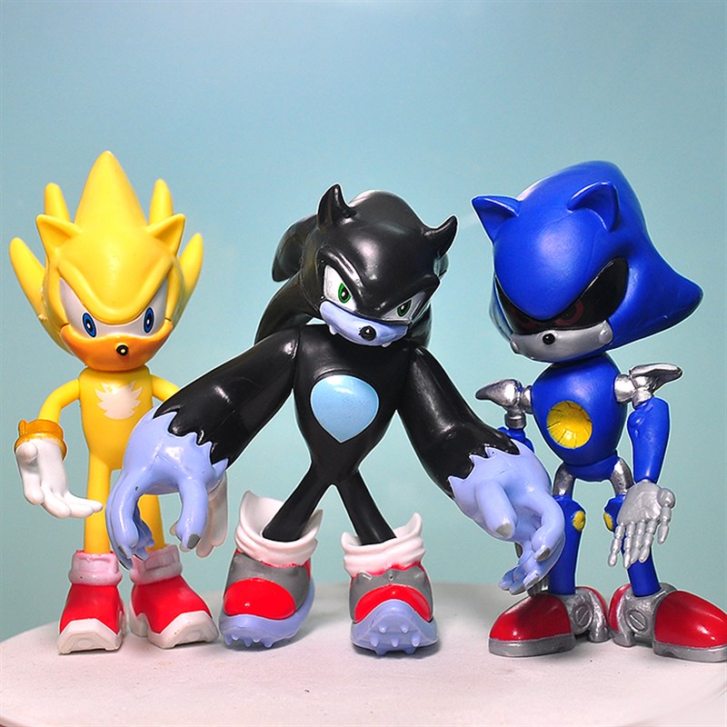 Mainan Action Figure Sonic the Hedgehog Sonic Knuckles Ekor Panjang 15cm Untuk Hadiah