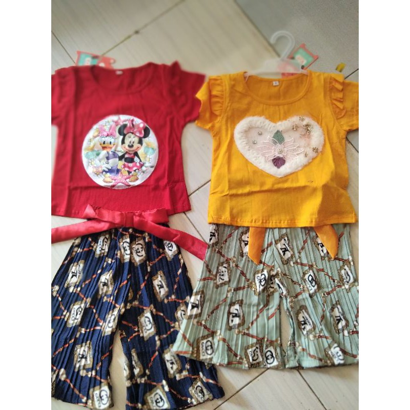 setelan anak plisket