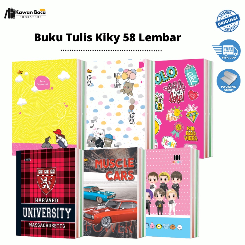 

KIKY Buku Tulis Kiky 58 Lembar Motif Random