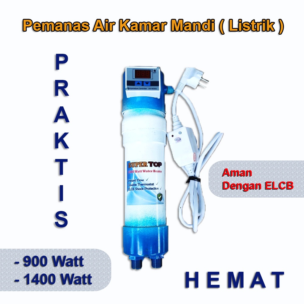 Water Heater Pemanas Air Kamar Mandi 1500 Watt ELCB