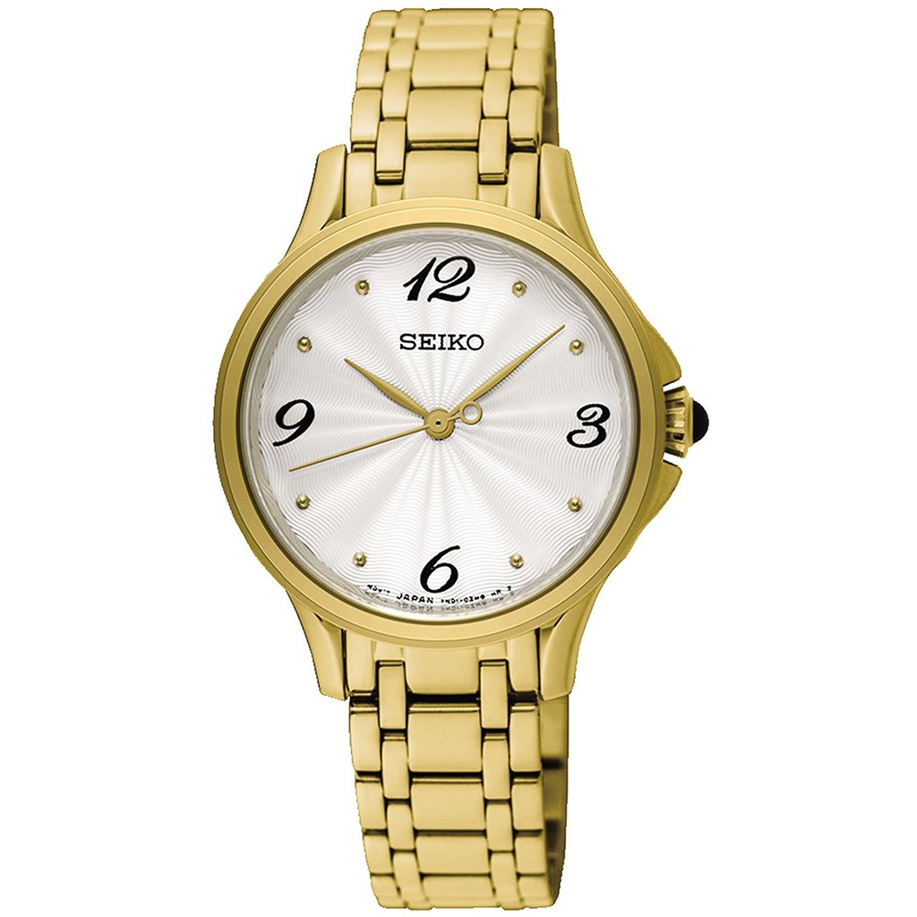 Seiko Ladies SRZ494P1 Quartz Gold Plated - Jam Tangan Wanita SRZ494