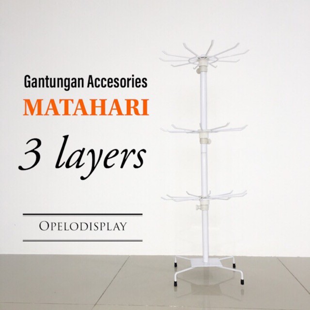 Gantungan Aksesoris Matahari 3 Susun | Rak Display Aksesoris