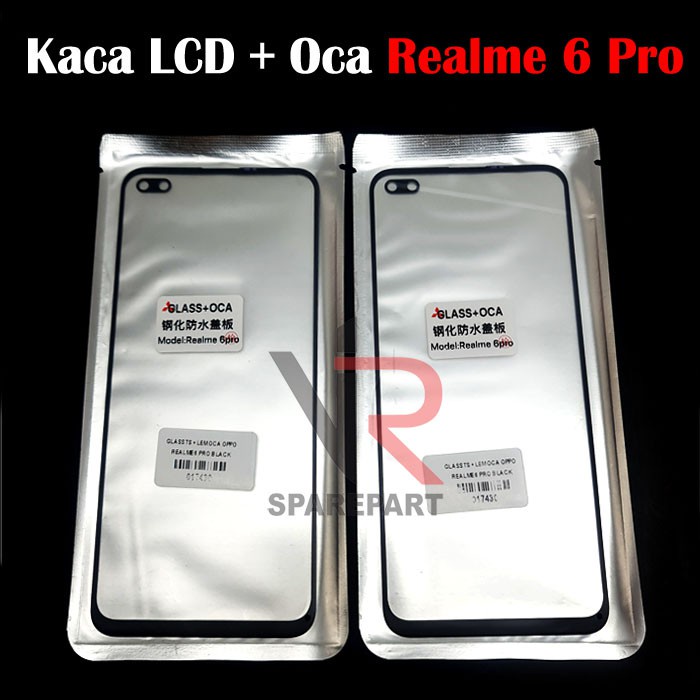 Glass LCD Kaca Depan LCD with Lem OCA Realme 6 Pro