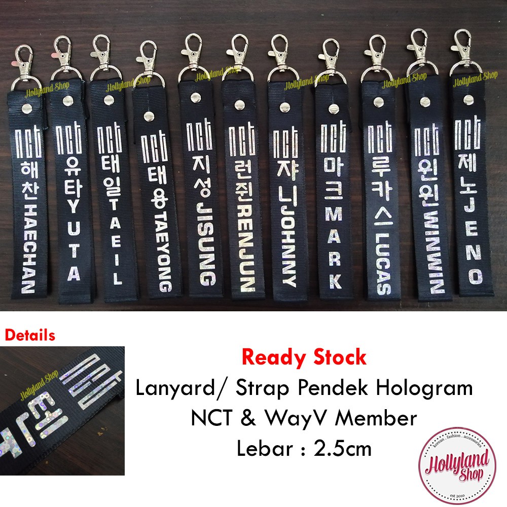 

Lanyard / Strap Pendek Hologram NCT WayV Member nct127 DREAM New Team WISH