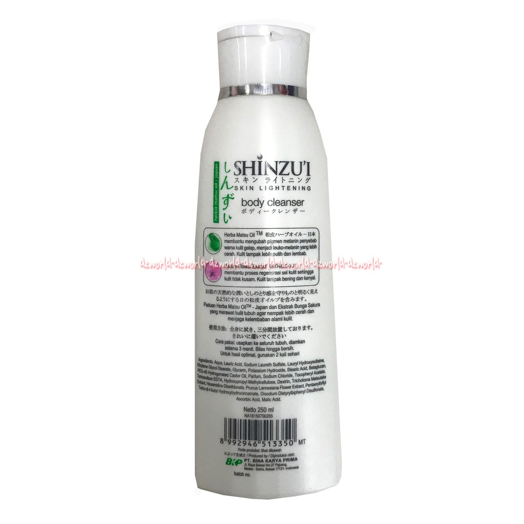 Shinzu'i Body Cleanser Hana Herbal Matsu Oil Shinzui Sabun Cair 250ml