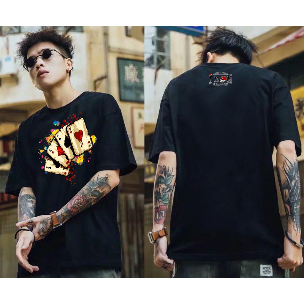 Kaos Premium Pria Tshirt Distro Icon Remi Card