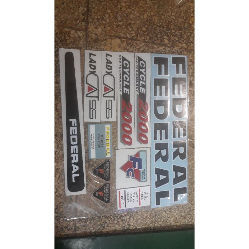 stiker sepeda federal lady cat