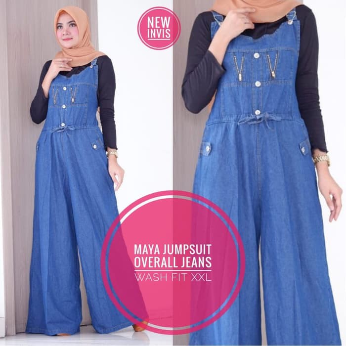 MAYA OVERALL ZIPPER JAMSUIT MURAH KEKINIAN NO INNER