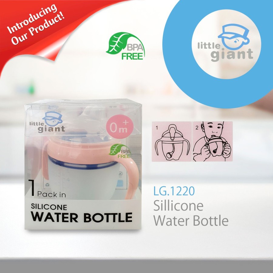 LITTLE GIANT Silicone Water Bottle Botol Minum Silikon 160ml