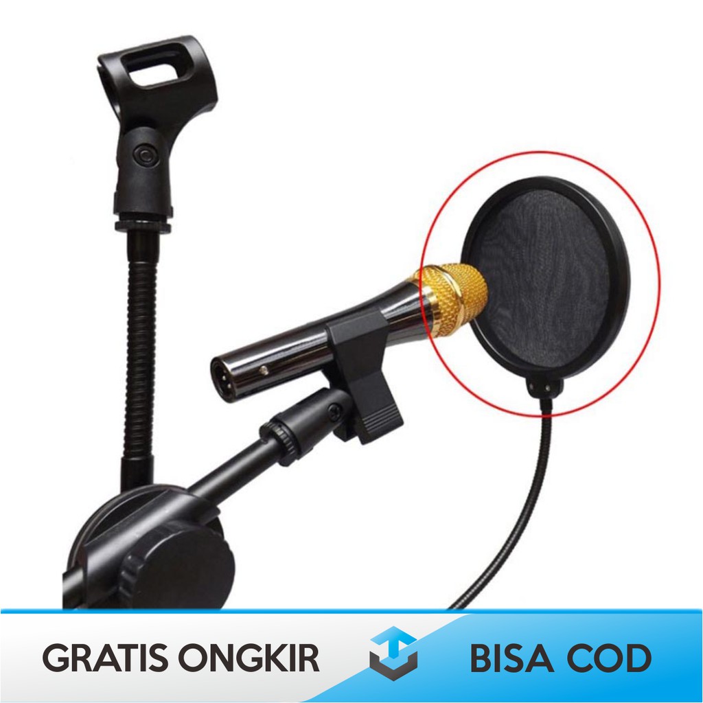 POP FILTER MIC MICROPHONE ORIGINAL TAFFSTUDIO MPF-6 - POP FILTER MIKROFON ORI TAFFSTUDIO MPF-6