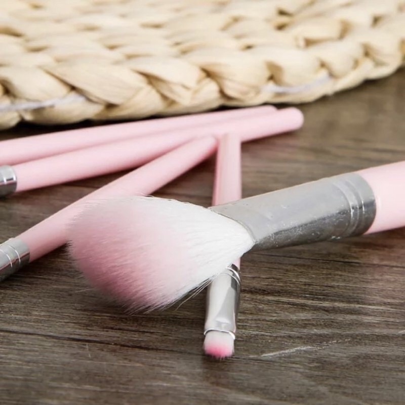 5PCS/Set Kuas Make Up Brush Kuas Makeup Eyebrow Brush Blush On Blush Eyeshadow Brush Sponge