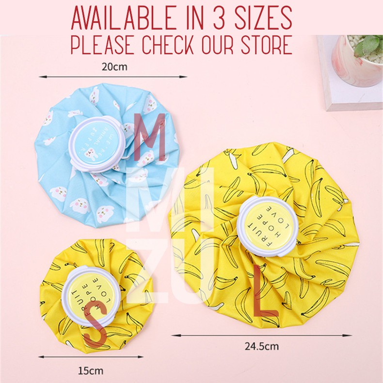 MIZU SUZUSHII L 25cm Cold Compress Ice Bag Hot Pack Kantong Kompres Air Panas Dingin Es