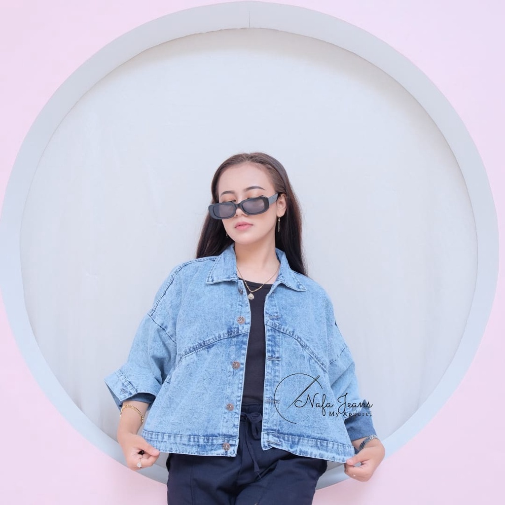 Jaket Jeans wanita oversize // Jaket jeans oversize Vintage jaket denim LENGAN KANCING