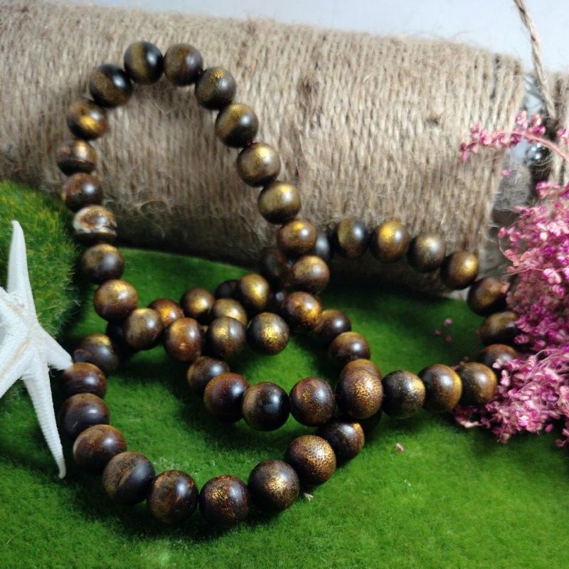 gelang tali arus serat emas