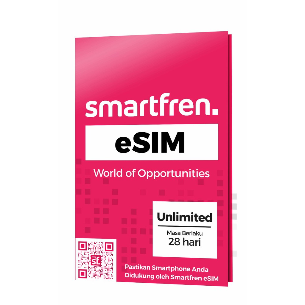 Kartu Perdana eSIM Smartfen Unlimited 28 Hari 85k | Shopee Indonesia