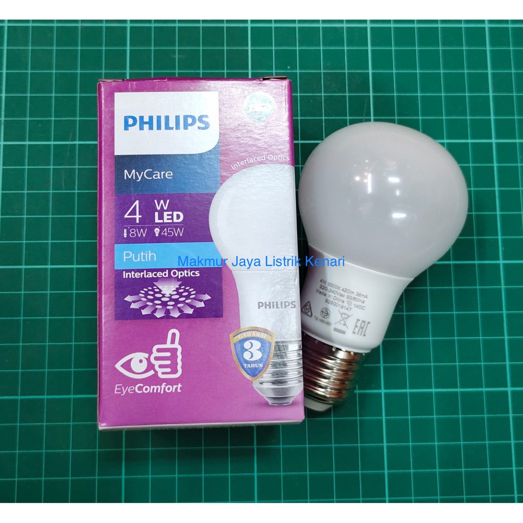 Philips Mycare My Care Lampu Bohlam LED 4 Watt 4W 4 W 4Watt BESAR