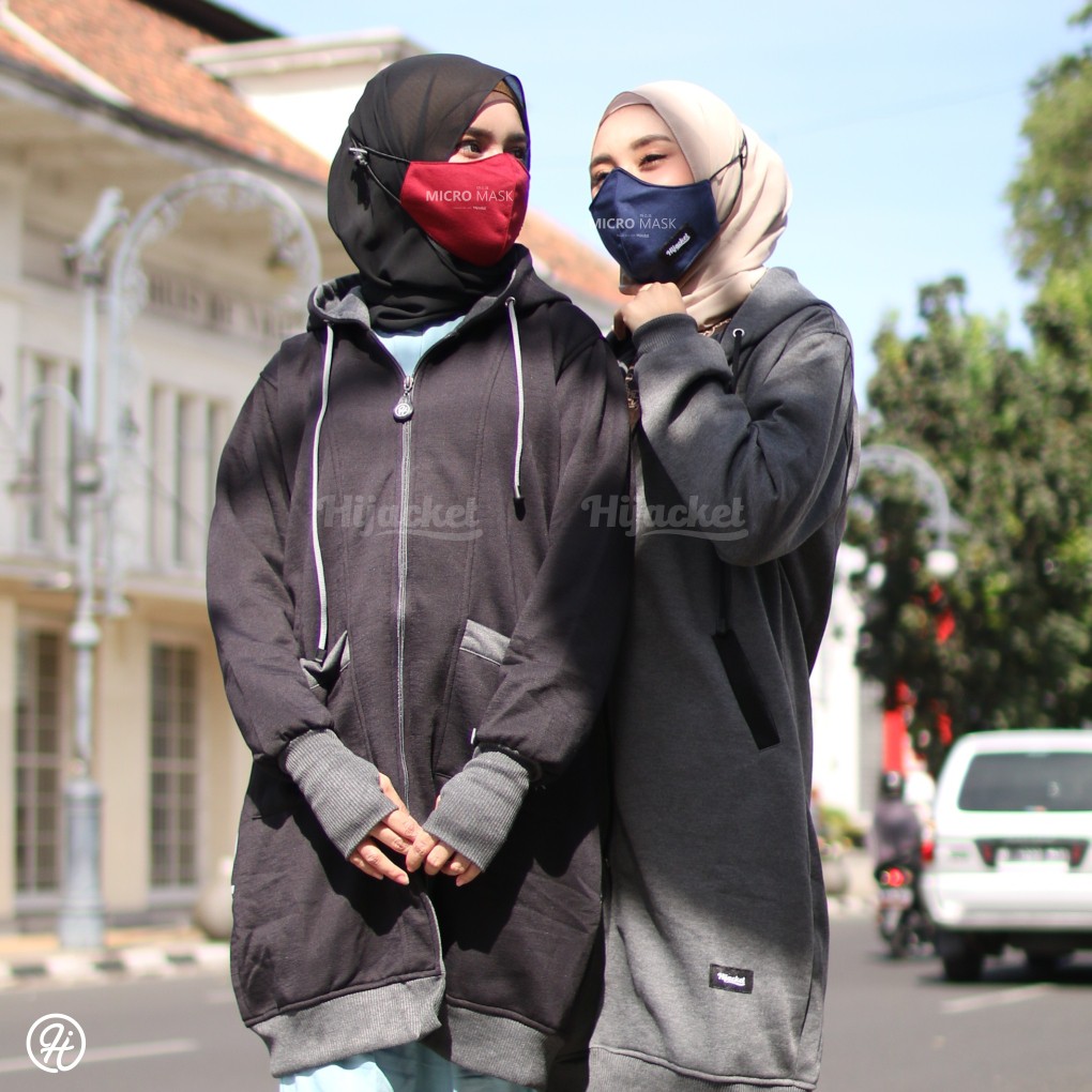 ORIGINAL Micro Mask Hijacket Azmi Hijab Masker Kain Wajah Duckbill Virus Pria Wanita non KF94 KN95-4