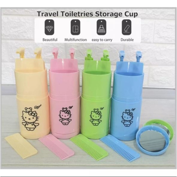 Travel Toiletries Kit Tempat Peralatan Toilet Organizer Praktis Yang Sering Traveling WAJIB Punya Wadah Tempat Sabun Shampo Traveling Worldhome66