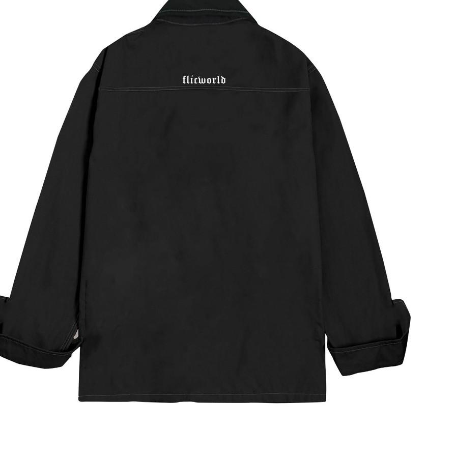 Bayar Dirumah 4.4 FLICWORLD - Way Out Overshirt Jacket Black [KODE BARANG 517]