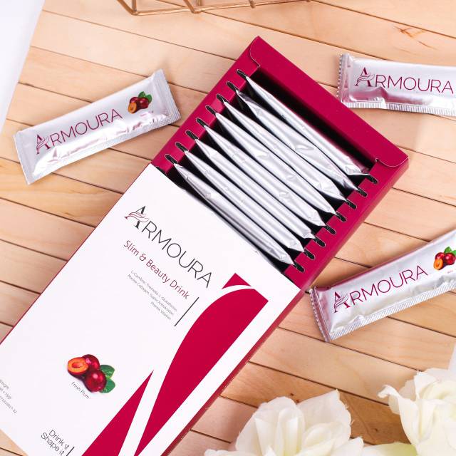 Armoura Beauty Drink 1 Box Pelangsing Kecantikan Suplemen minuman diet Original Ekstrak Buah Plum