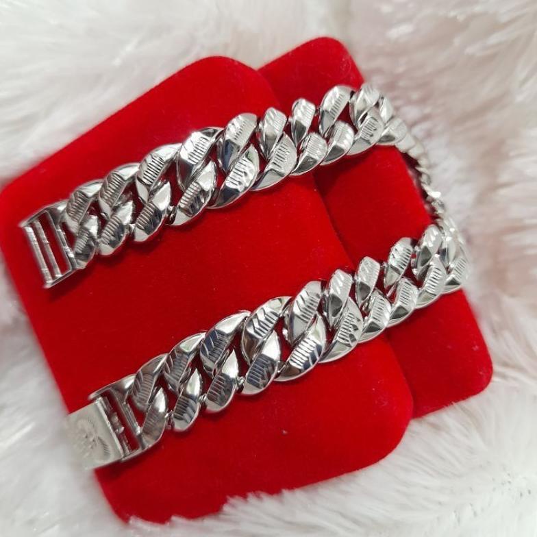[KODE 70] GELANG RANTE SISIK NAGA KOPONG PERAK 925 LAPIS EMAS PUTIH