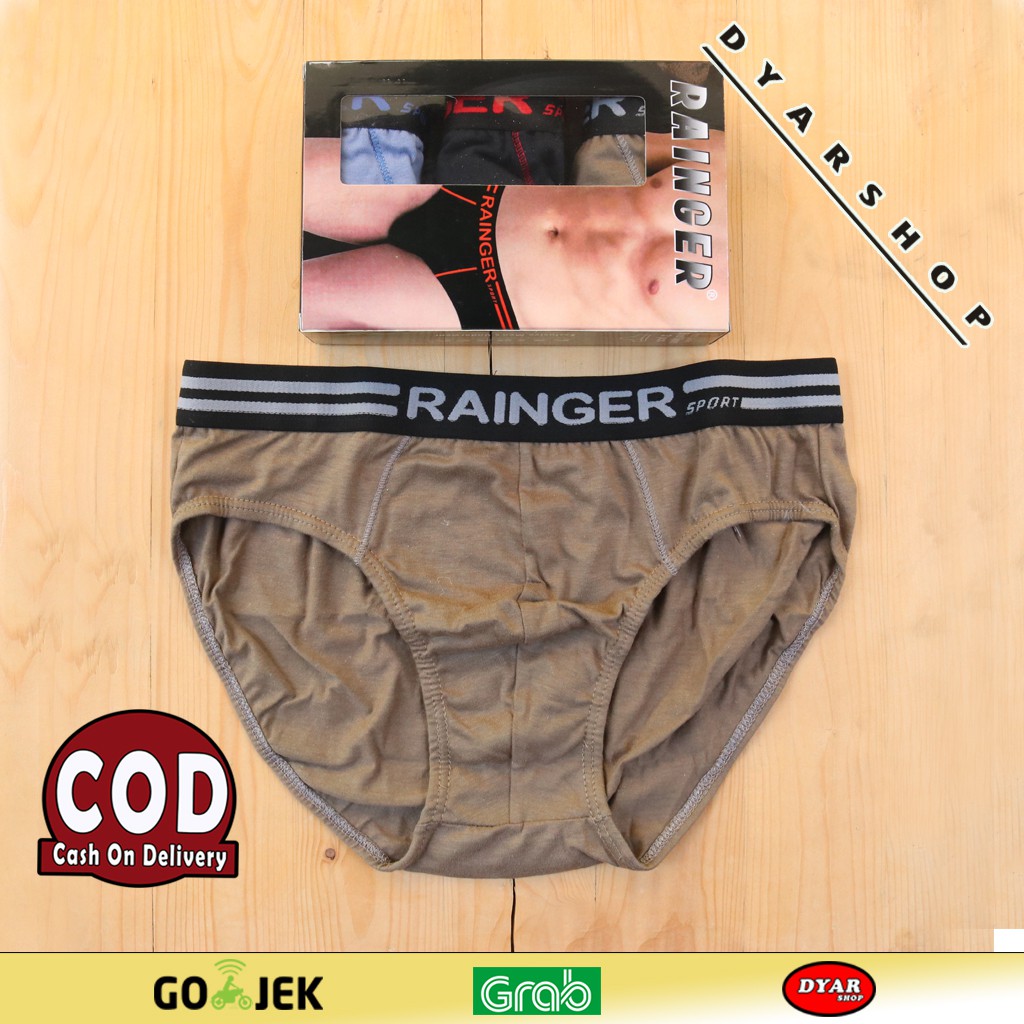 3 pc - CD / Celana dalam Pria karet tebal - CD Rainger RG 009 - TOKO KL