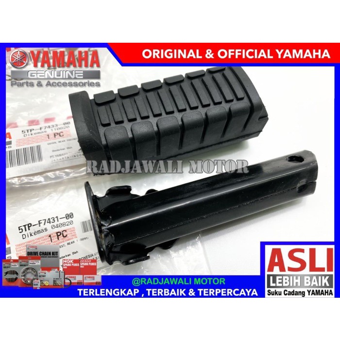 KARET + BRECKET FOOTSTEP BELAKANG KIRI JUPITER Z ASLI YAMAHA