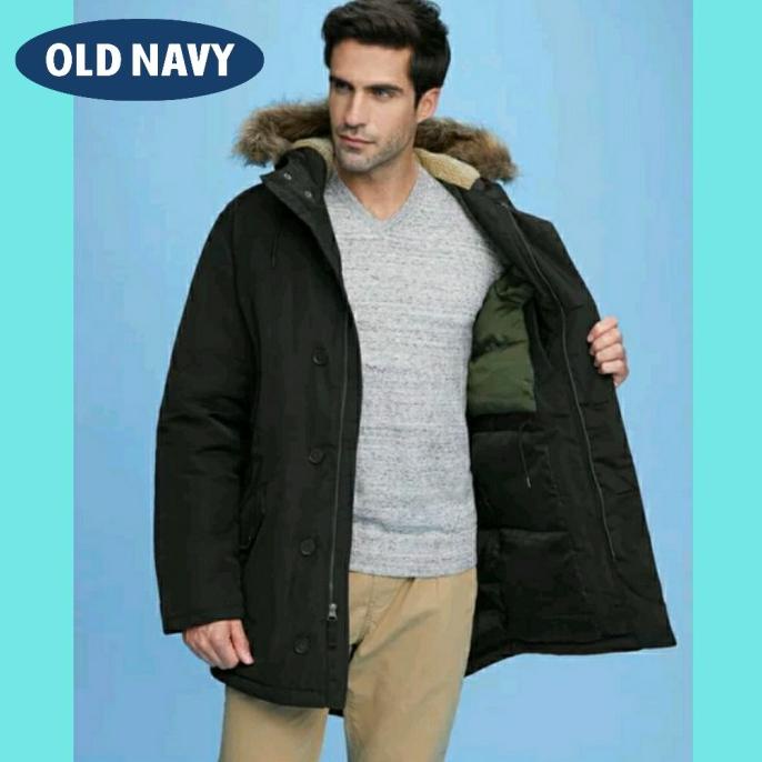 Jaket parka dewasa unisex merk Old Navy sisa ekspor (hijau army)