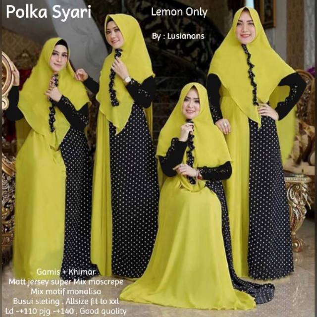 Polka syar'i ori solo || gamis set syar'i