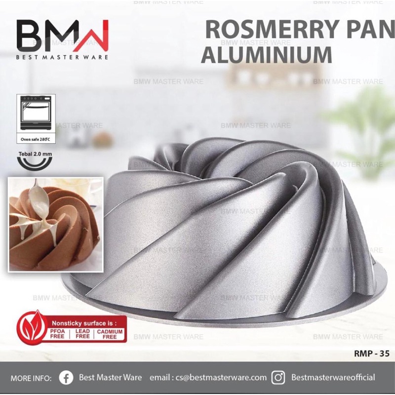 Rosemerry Pan Aluminium / Loyang Kue / Cetakan Kue / Bolu / Pan Alluminium / Loyang Anti Lengket